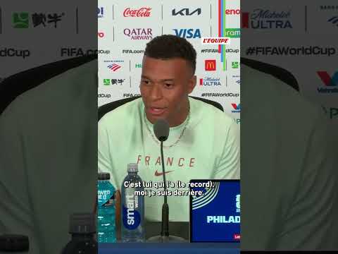 ⚽✨ Kylian Mbappé revient sur le record de buts en Coupe du monde, égalé par Lionel Messi #football