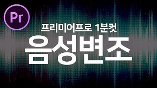 프리미어프로강좌 1분컷 음성변조 효과 만들기 (Premiere Pro Pitch Shifter)