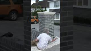 Staining bricks gray with LimeLike and Dyebrick  #brickcolor #brickpainting