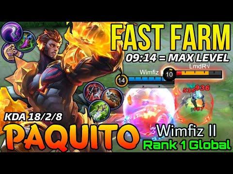 Fast Farming Paquito 18 Kills No Mercy! - Top 1 Global Paquito by Wimfiz II - Mobile Legends