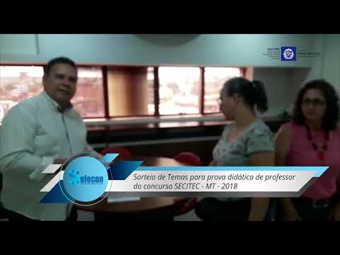 Sorteio de Temas para prova didatica de professor do concurso SECITEC - MT APENAS informatica