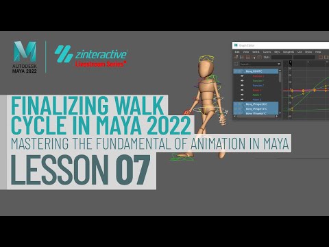 Finalizing Walk Cycle in Maya 2022 | Lesson 7 | Maya Animation for Beginners | Livestream