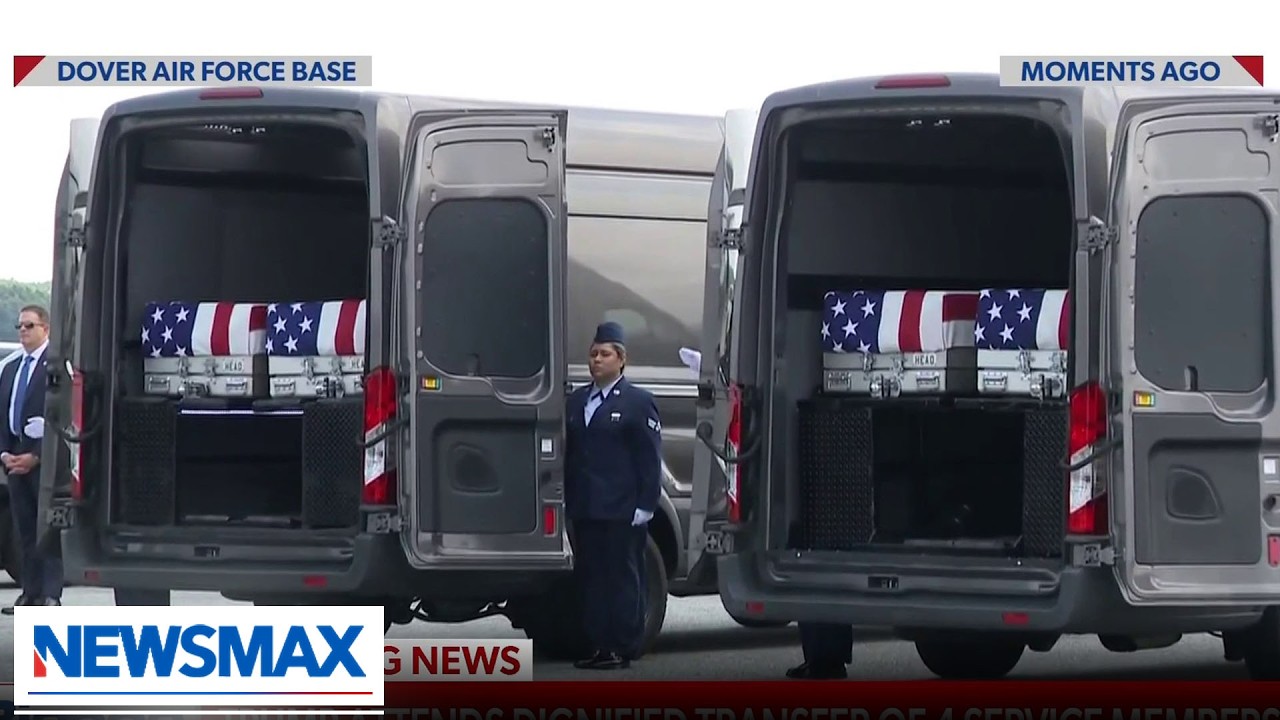 Dignified transfer of four service members killed in action in Middle East