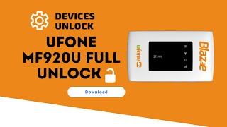 UFONE New 4G Device MF920U All Network Unlocked 📌 | Without Open Device Fixed IN 2022  🎳
