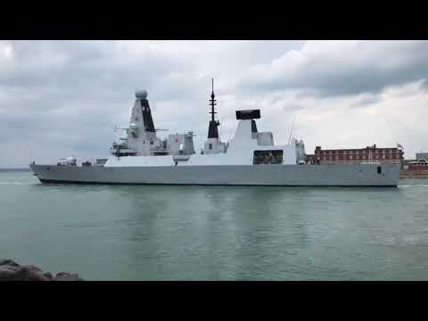 HMS Defender - back to sea
