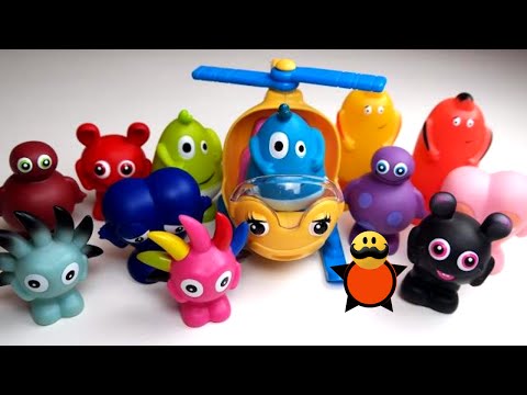 Babblarna i lådan | Flyger Helikopter | Åker Tåg | Lek och Lär 😜 😝 😛