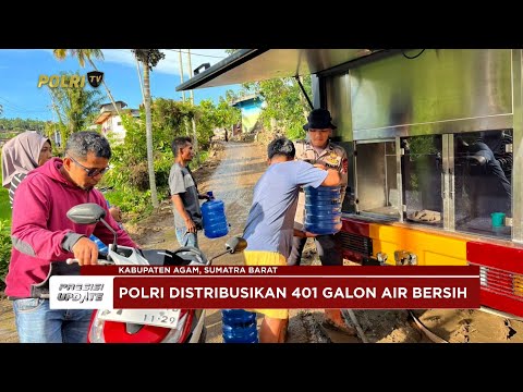PRESISI UPDATE: POLRI SALURKAN AIR BERSIH &amp; BERSIHKAN RUMAH WARGA TERDAMPAK BENCANA 04/12/25 (18.00)