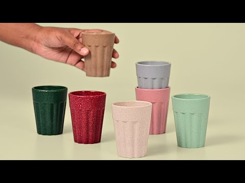 Cutting Chai Cup | Earth-Friendly | Made with Bamboo Fibers & Rice Husk | Unbreakable cups
