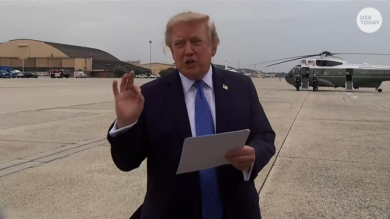 Trump talks USS Abraham Lincoln, prescription prices before Air Force One flight for New York speech