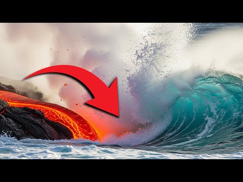 The Boiling Edge: Insane Lava Flow Reaches the Waves!