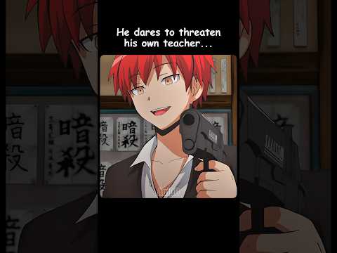 He’s threatening his teacher 😨😡 #anime #shorts