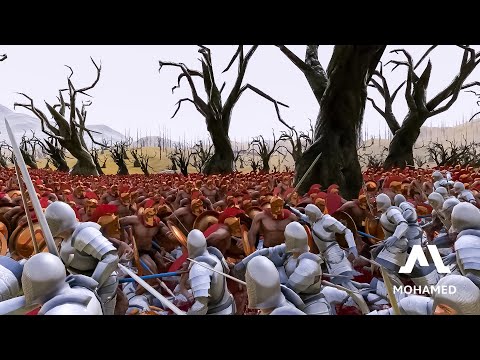 12.000 Spartans vs 12.000 Gondor Soldiers- Ultimate Epic Battle Simulator 2- UEBS 2