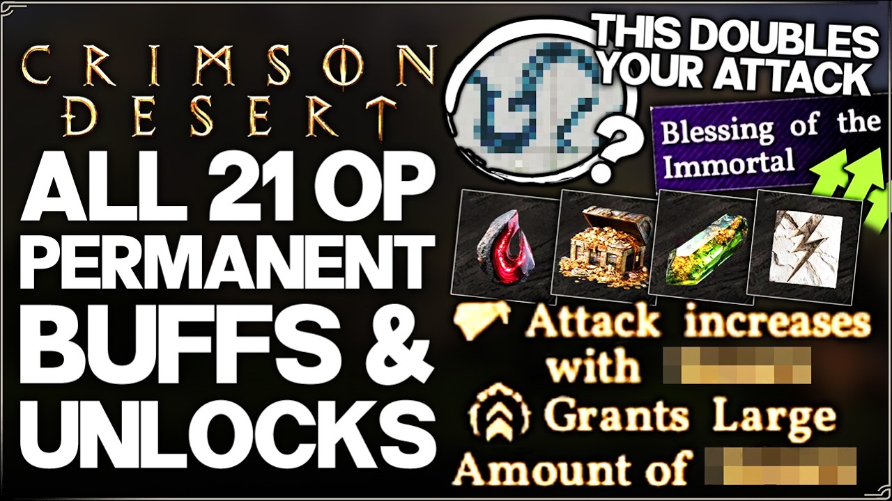 Crimson Desert - Only 1% of Players Found This - 21 POWERFUL Permanent Buffs & Best Unlocks Guide!