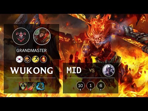 Wukong Mid vs Syndra - KR Grandmaster Patch 10.6