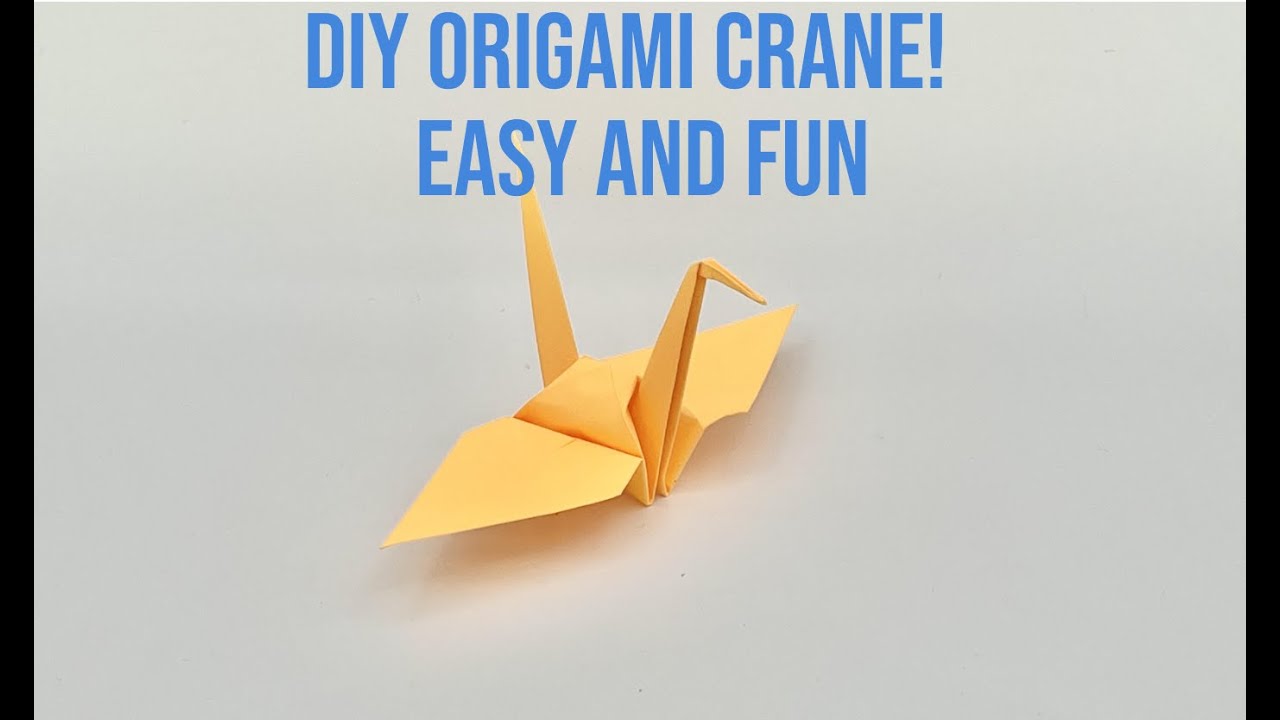 Easy Origami Crane! DIY fun and easy for kids