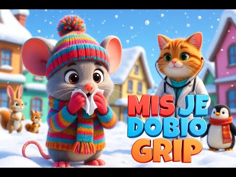 Mis je dobio grip 🤧🐭 | Pesma za Decu | 3D Animacija