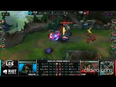 Ssumday 1v2 double kill on Wiggily and Ruin under turret - 100 Thieves vs CLG 2020 Spring Week 2