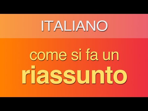 Come si fa un riassunto