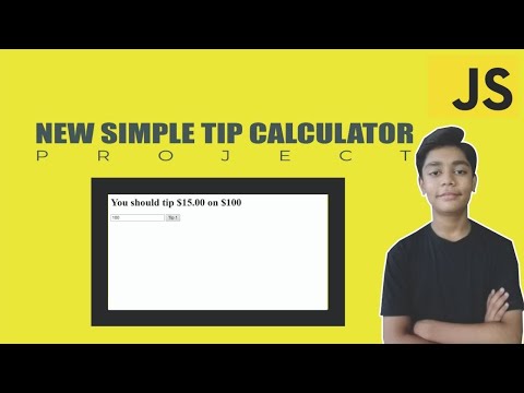 Javascript Course Project Based Learning New Simple Tip Calculator Using Javascript