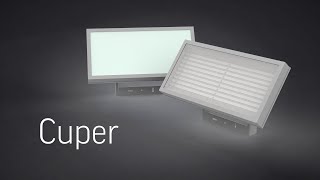 Светодиодный светильник VARTON Cuper 35 Вт 6500 K IP54 с рассеивателем прозрачное закаленное стекло RAL7045