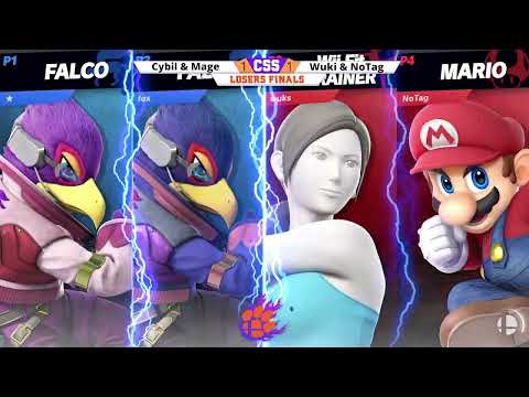 CSS 36 Doubles - LF - Cybil & Mage (Falco) vs. Wuki & NoTag (Wii Fit Trainer/Mario)- SSBU