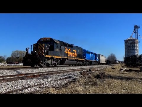 Chasing WE (ex-DRGW) 5413 Westbound from Creston to Wellington, OH 2/19/17