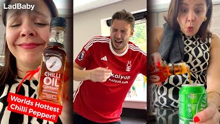 The Worlds Hottest Chilli in Dad's Drink Prank 🤣🌶️