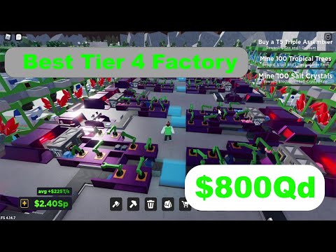 Best Tier 4 Base Layout Factory Simulator | Roblox Factory Simulator