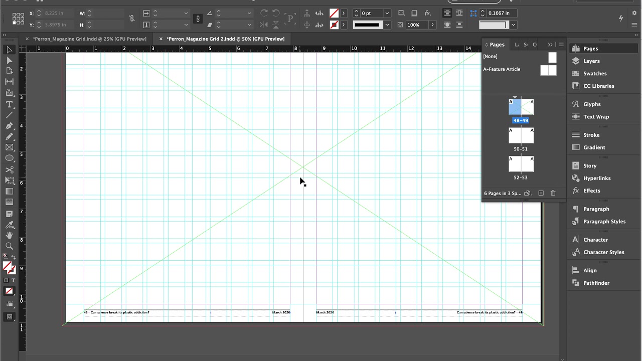 5 Magazine Grid Exercise Setting up the wireframe