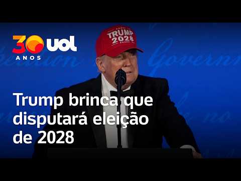 Trump brinca com jornalistas e diz que vai disputar a reeleição em 2028, mesmo sem poder; vídeo