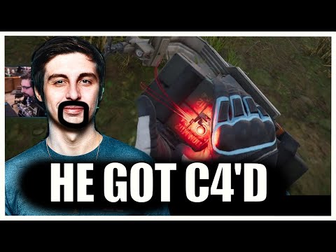 SHROUD  Gets C4'd LOL - Guy Drives Into Him With C4!!【PUBG】