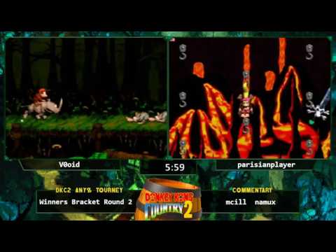V0oid vs parisianplayer - Donkey Kong Country 2 Any% Tournament 2016