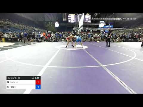 138 Lbs Consi Of 64 #2 - Nathan Hertz, California Vs Carter Holt, Arizona E7ca