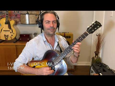 Jazz Guitar: I-VI-ii-V Turnaround single note etude