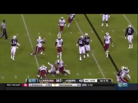 2014 USC at Auburn - Phillip Dukes Tackle for Loss