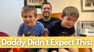 Autistic Boys Surprise Dad for Father's Day