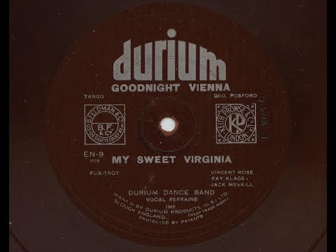 Durium Dance Band 'Goodnight Vienna / My Sweet Virginia' 1932 78 rpm