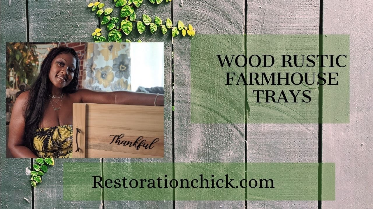 Rustic Wood Farmhouse Serving Tray Decor | Restorationchick.com