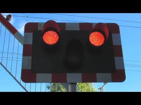 Railway Crossing - Sydney Parade, Dublin - Two IE 29000 Class Commuter Trains
