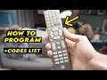 How To Program Your GE Universal Remote Control CODES LIST
