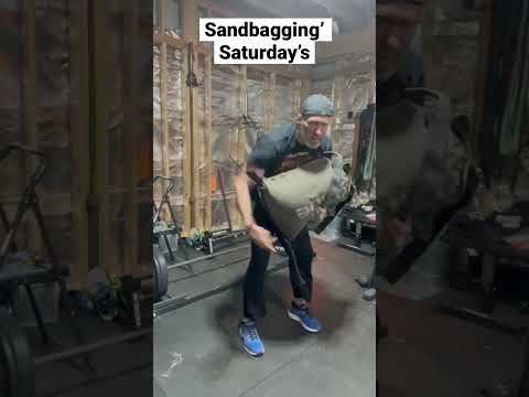 Using some of the Rogue Fitness sandbags to hit some neglected spots today - muscle driven lifts