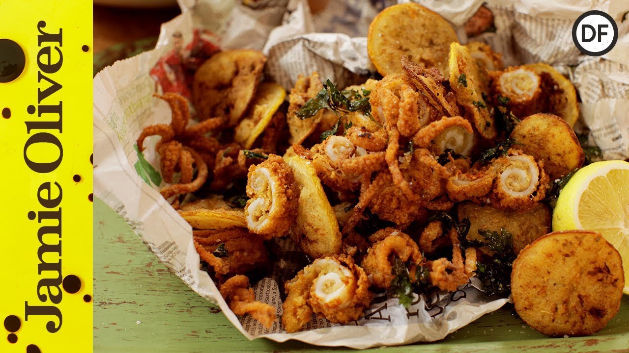 Crispy fried squid video Jamie Oliver