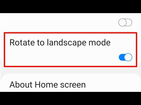 Rotate To Landscape Mode Samsung | How To Use Rotate To Landscape Mode