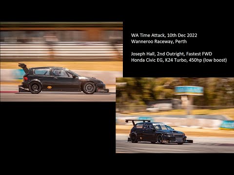 WA Time Attack 2022 - Joseph Hall, 58.0, 2nd Outright, Honda Civic EG K24 Turbo, Wanneroo Raceway