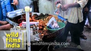 Muslims buy delicious street food for Iftar (fast 