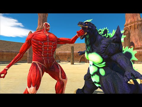 COLOSSAL TITAN VS SUPER GODZILLA - Animal Revolt Battle Simulator