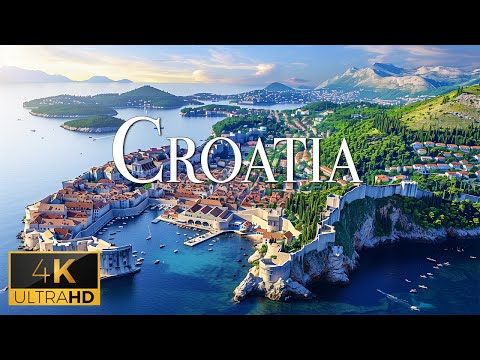 FLYING OVER CROATIA (4K Video UHD) - Relaxing Music With Stunning Beautiful Nature For Relaxation