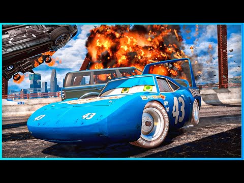 *CRAZY* Cars King Dinoco Crashes Ep.14 – GTA 5