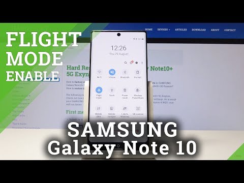 How to Activate Flight Mode in SAMSUNG Galaxy Note10 - Airplane Mode