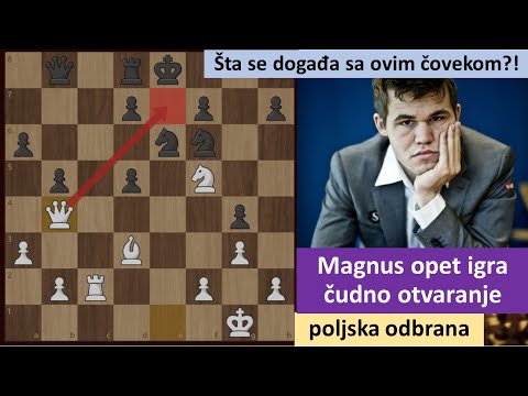 Magnus Karlsen opet improvizuje na tabli - poljska odbrana - šahovske partije